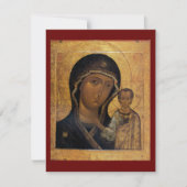 Kazan-icoon van de Moeder-Goederenkaart Kaart (Voorkant)