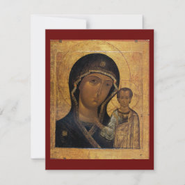 Kazan-icoon van de Moeder-Goederenkaart Kaart