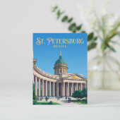 Kazan-kathedraal Rusland Briefkaart (Staand voorkant)