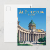 Kazan-kathedraal Rusland Briefkaart (Voorkant / Achterkant)