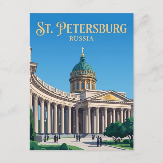 Kazan-kathedraal Rusland Briefkaart (Voorkant)