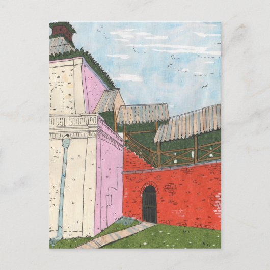 Kazan Kremlin Old Fortress Cityscape Collage Art Briefkaart (Voorkant)