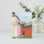 Kazan Kremlin Old Fortress Cityscape Collage Art Briefkaart (Staand voorkant)