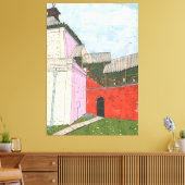Kazan Kremlin Old Fortress Cityscape Collage Art Canvas Afdruk (Insitu (Woonkamer))