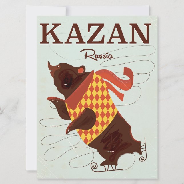 Kazan Rusland beer vintage reisposter (Voorkant)