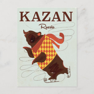 Kazan Rusland beer vintage reisposter Briefkaart