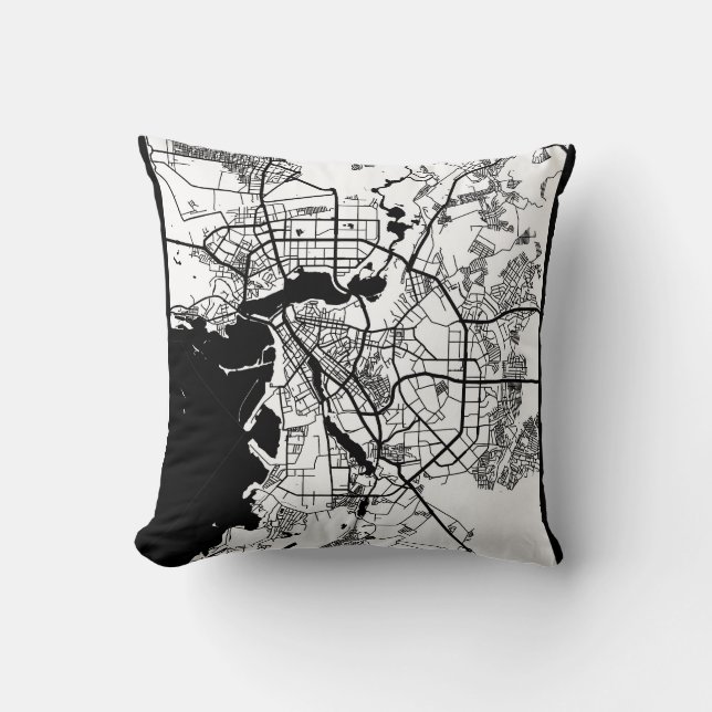 Kazan Russia City Map Kussen (Voorkant)
