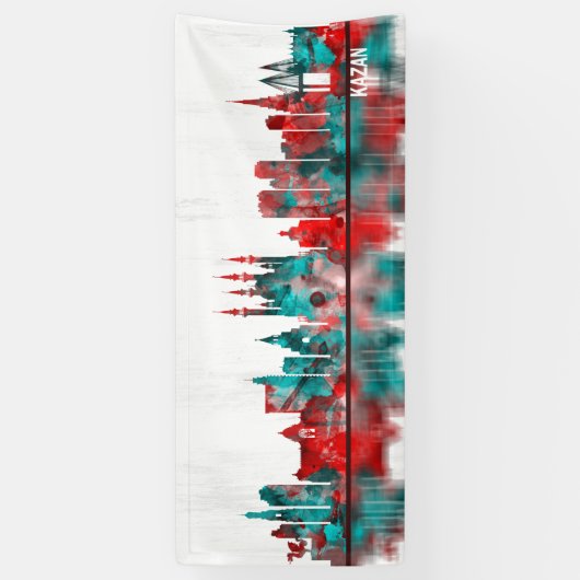 Kazan Russia Skyline Spandoek (Verticaal)