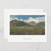 Kazbegi Georgia Church Mountain Landscape Briefkaa Briefkaart (Voorkant / Achterkant)