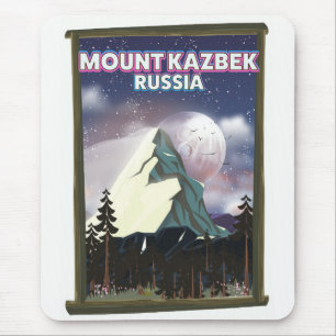 Kazbekberg Russische reisposter. Muismat
