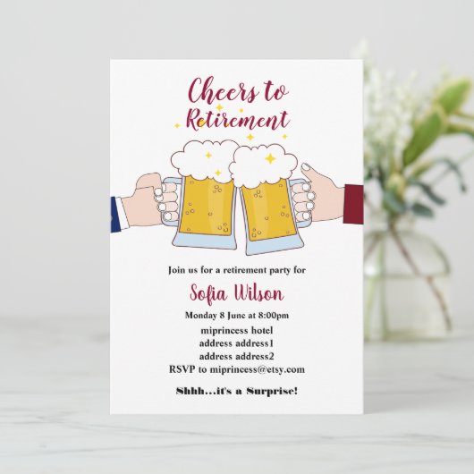 kazen, bier, uitnodiging van de partij die met pen (Staand voorkant)