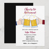 kazen, bier, uitnodiging van de partij die met pen (Voorkant / Achterkant)