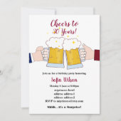 kazen, bier, verjaardagsfeestdag kaart (Voorkant)