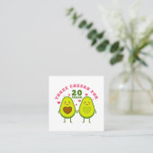 kazen gedurende 20 jaar Jubileum Vierkante Visitekaartje (Staand voorkant)