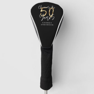 kazen tot 50 jaar modern zwart en goud golfheadcover