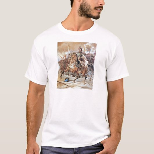 Kazimierz Pulaski bij de Charge T-shirt (Voorkant)