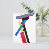 Kazimir Malevich art: Suprematisme Briefkaart (Staand voorkant)