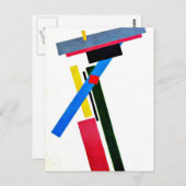 Kazimir Malevich art: Suprematisme Briefkaart (Voorkant / Achterkant)