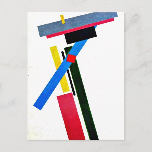 Kazimir Malevich art: Suprematisme Briefkaart (Voorkant)