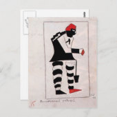 Kazimir Malevich - Attentive Worker Briefkaart (Voorkant / Achterkant)