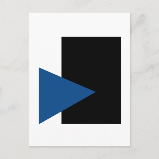 Kazimir Malevich Blue Triangle And Black Rectangle Briefkaart (Voorkant)