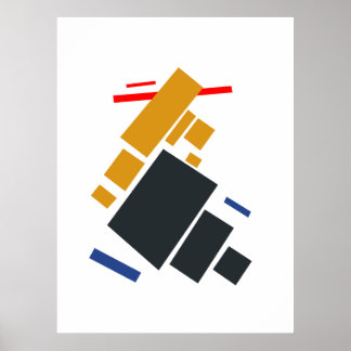 Kazimir Malevich, De Aviator, Vliegend Vliegtuig Poster
