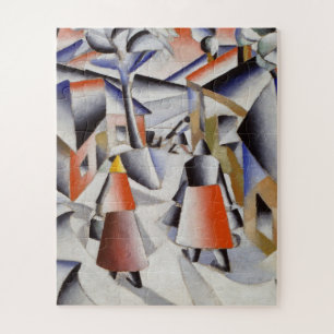 Kazimir Malevich - Goedemorgen in het dorp Legpuzzel