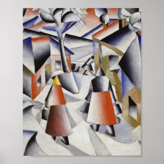 Kazimir Malevich - Goedemorgen in het dorp Poster (Voorkant)