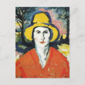 Kazimir Malevich - Portret van Vrouw in Geel Pet Briefkaart (Voorkant)