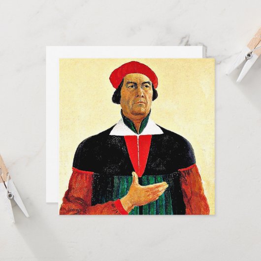 Kazimir Malevich Self-Portrait, 1933 Kaart (Voorkant / Achterkant in situ)