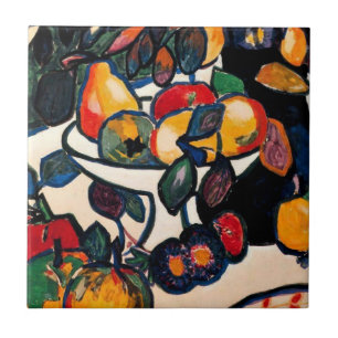 Kazimir Malevich - stille levens, kunstwerk 1911 Tegeltje