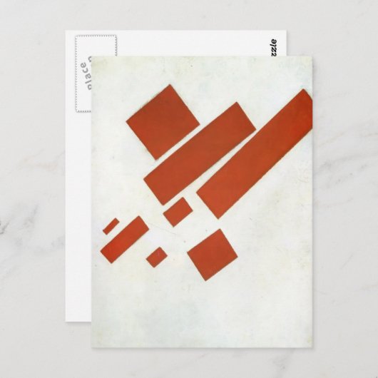 Kazimir Malevich - Two Dimensional Self Portrait Briefkaart (Voorkant / Achterkant)