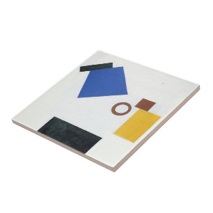 Kazimir Malevich - Two Dimensional Self Portrait Tegeltje
