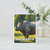 Kaziranga Nationaal Park Assam India Reizen Briefkaart (Staand voorkant)