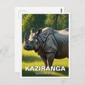 Kaziranga Nationaal Park Assam India Reizen Briefkaart (Voorkant / Achterkant)