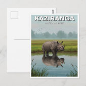 Kaziranga Nationaal Park Assam India Reizen Briefkaart (Voorkant / Achterkant)