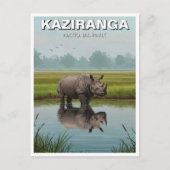 Kaziranga Nationaal Park Assam India Reizen Briefkaart (Voorkant)