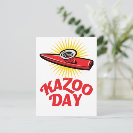 Kazoo Day - Waardedag Briefkaart (Staand voorkant)