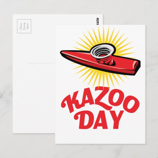Kazoo Day - Waardedag Briefkaart (Voorkant / Achterkant)