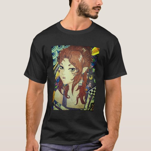 Kazu Anime Style Zelfportret T-shirt (Voorkant)