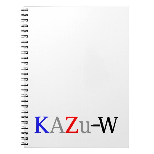 KAZu-W Notitieboek (Voorkant)