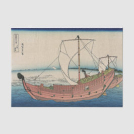 Kazusa no Kairo door Hokusai Tissuepapier