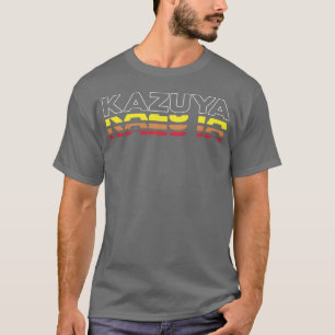 Kazuya voornaam grappige vintage zonsondergang Kaz T-shirt