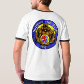 KB ondersteunt de strijd - Ringer T-Shirt (Achterkant)