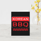 KBBQ Koreaanse BBQ Lover Aziatische Chef Barbecue  Kaart (Gele Bloem)