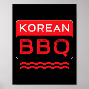 KBBQ Koreaanse BBQ Lover Aziatische Chef Barbecue  Poster