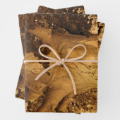 Kbegraafplaats Antiek Sepia Boom — Muziek Inpakpapier Vel (In situ)