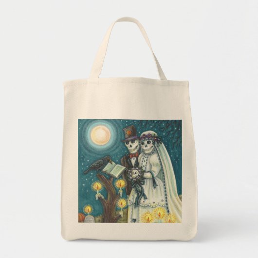 Kbegraafplaats Nuptials SKELETON WEDDING GROCERY T Tote Bag (Voorkant)