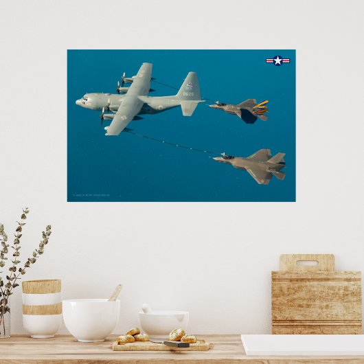 KC-130R HERCULES en F-35C LIGHTNING II Poster (Keuken)