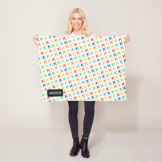 KC-135 Laadbord - Aangepaste naam babymandje Fleece Deken (In situ)